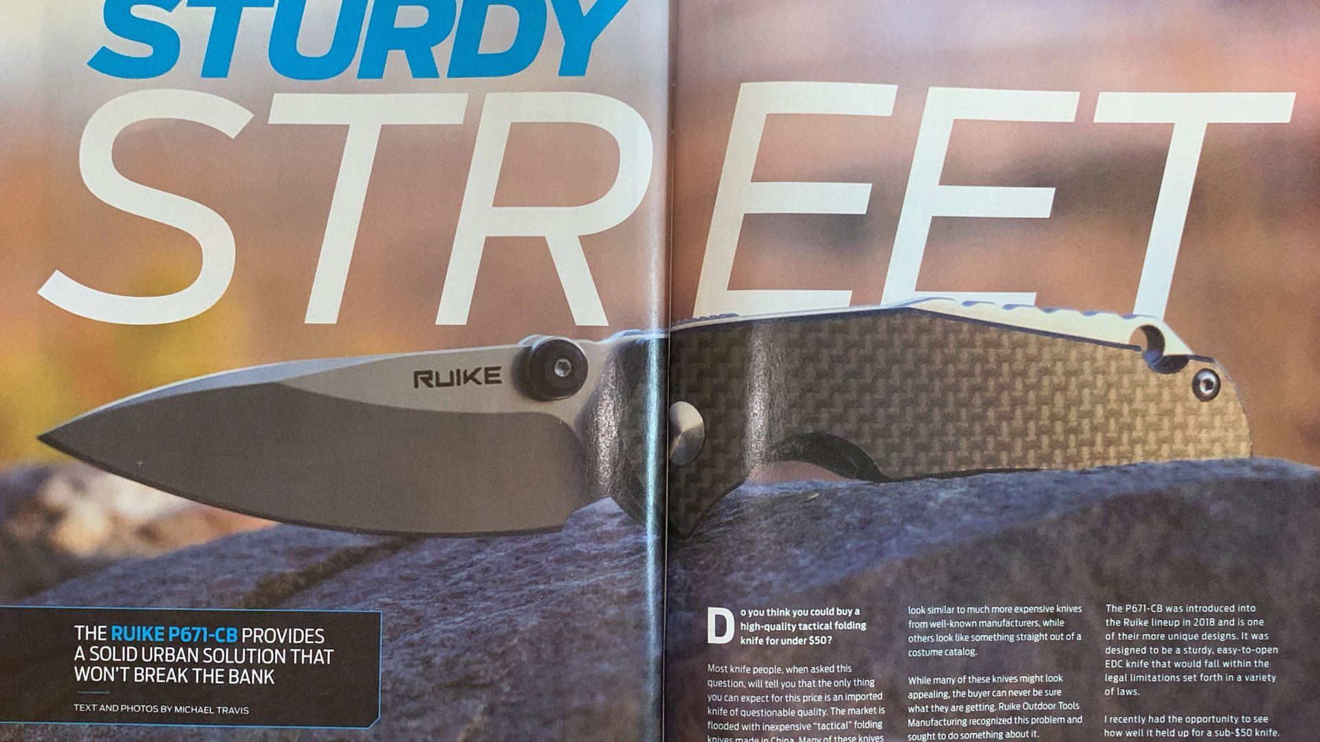 KNIVES ILLUSTRATED FEATURED RUIKE P671-CB AS AN SOLID URBAN SOLUTION